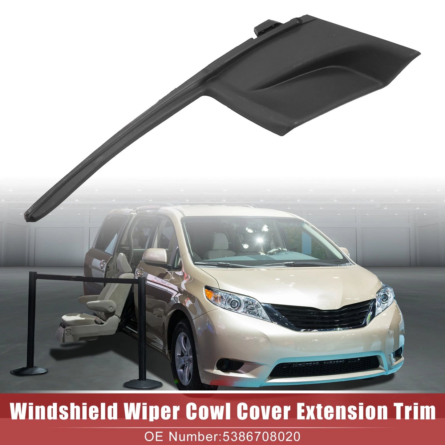 Front Left Windshield Wiper Cowl Panel for Toyota Sienna (2011-2020)
