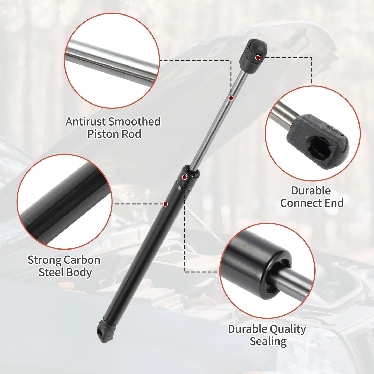 Front Hood Lift Supports for Nissan Murano (2009-2014)