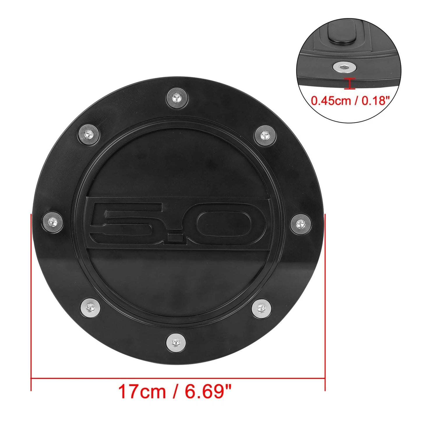 Gas Filler Cap Cover for Ford Mustang (2015-2019)