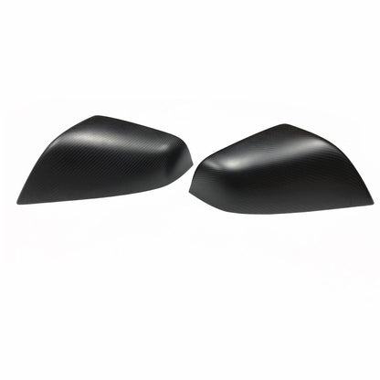 Carbon Fiber Mirror Covers for Tesla Model S Matte Black (2012-2020)