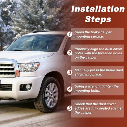 Front Left & Right Brake Dust Shields for Toyota Sequoia (2008)