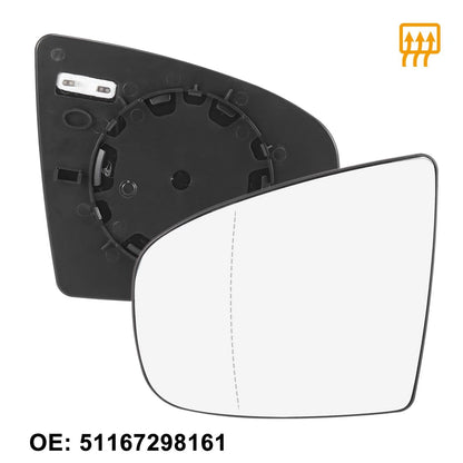 Heated Mirror Glass Replacement Left Side for BMW X5 X6 (2007-2013)