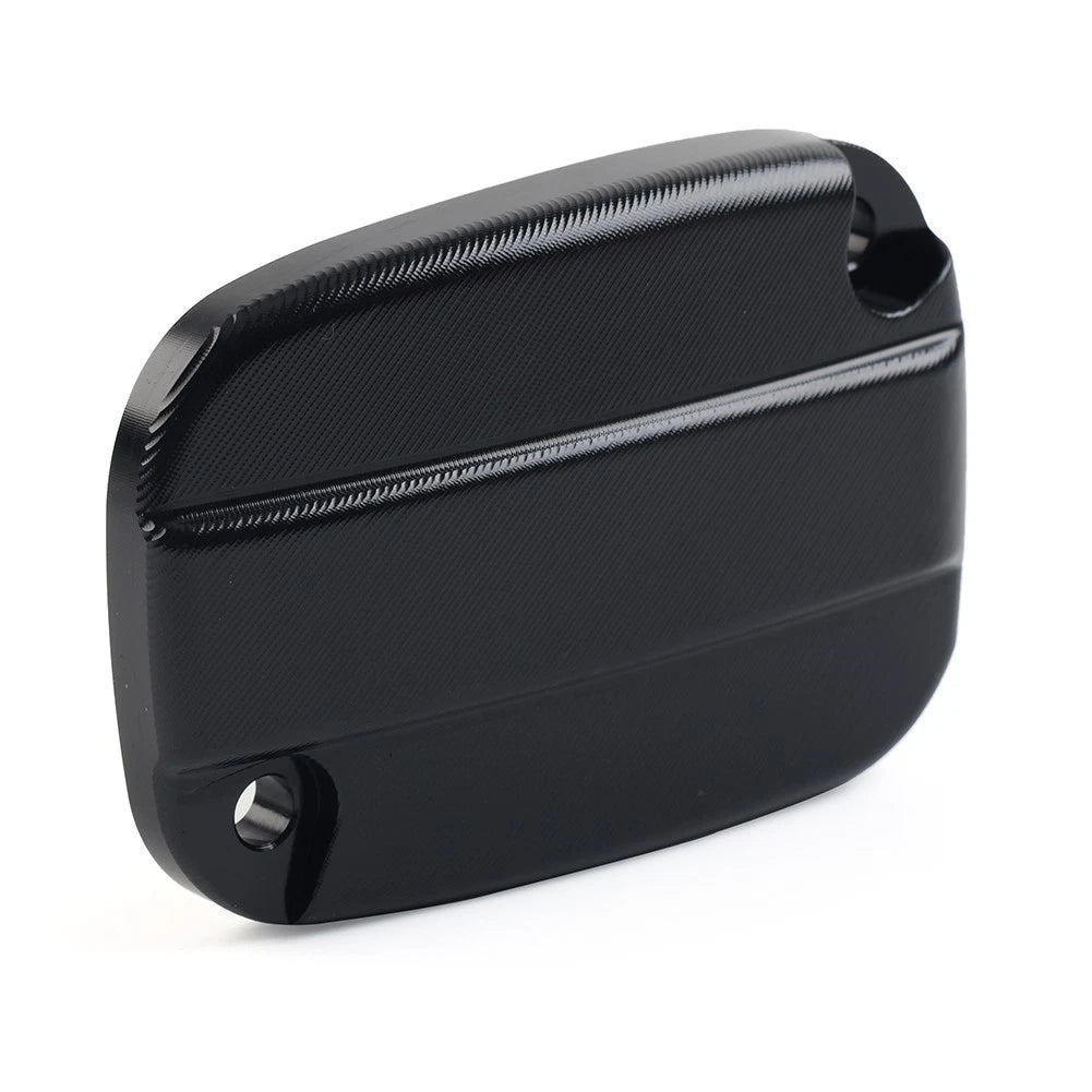Black Brake Cylinder Reservoir Cover Cap for Harley Touring Road King Road Glide (2009-2023)