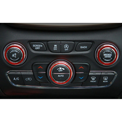 3 x AC Switch Knob Ring Trim Decor for Dodge Durango (2011-2023)