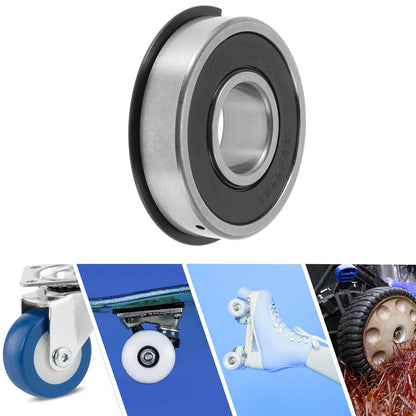 22x56x16mm Deep Groove Ball Bearings Silver Tone Black