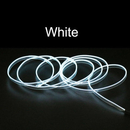 2 x LED Neon Light Glow EL Wire Strip Tube for Home Car Decor