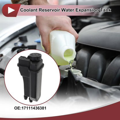 Coolant Expansion Overflow Tank w/ Cap for BMW 525i 528i 530i (2001-2007)