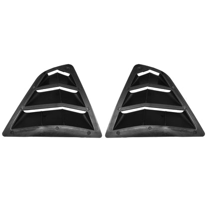 Rear Side Window Louvers Air Vent Covers Glossy Black for Toyota Camry (2018-2023)
