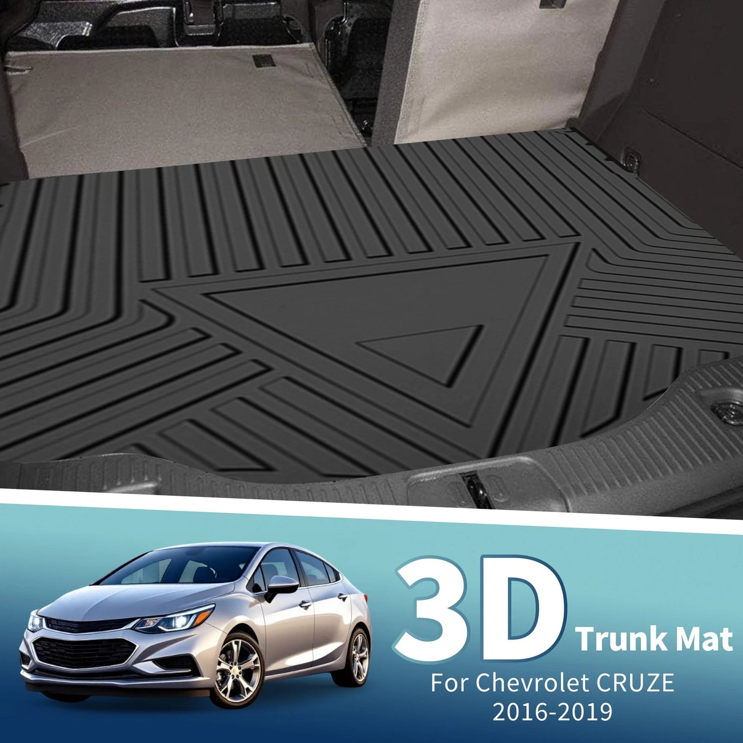 Cargo Liner Rear Trunk Mat for Chevrolet Cruze Sedan (2016-2019)