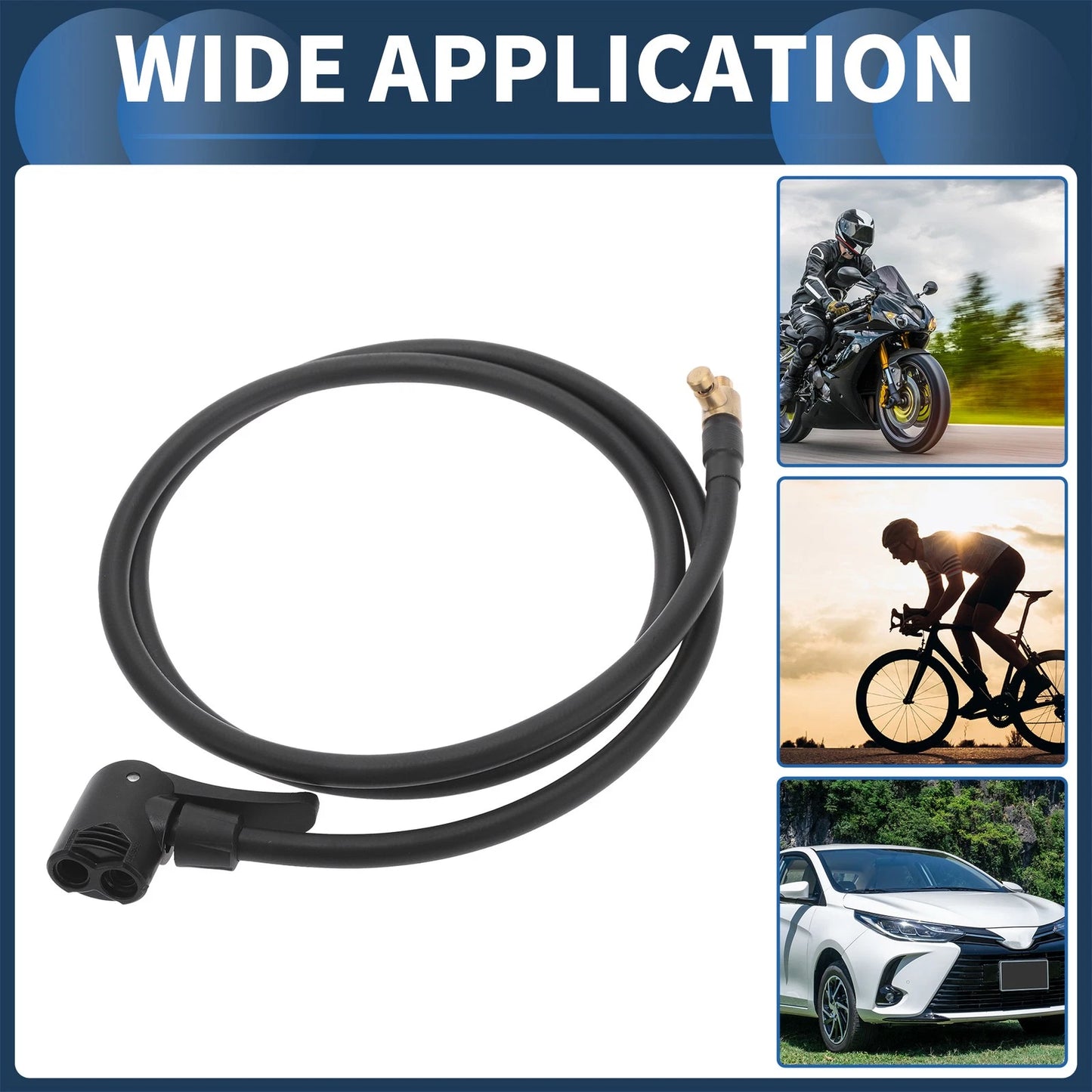 Inflator Extension Tube 51.18in M8x0.8 0.305in x32TPI for Car Motorcycle