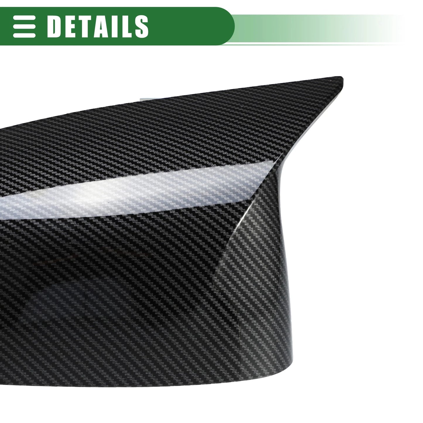 Left Right Rearview Mirror Covers for BMW X3 G01 X4 2018-2023 Black