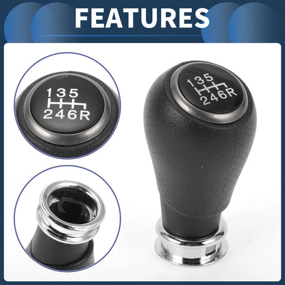 6 Speed Gear Shift Knob for Honda CR-V 2006-2011 Plastic Black Silver Tone