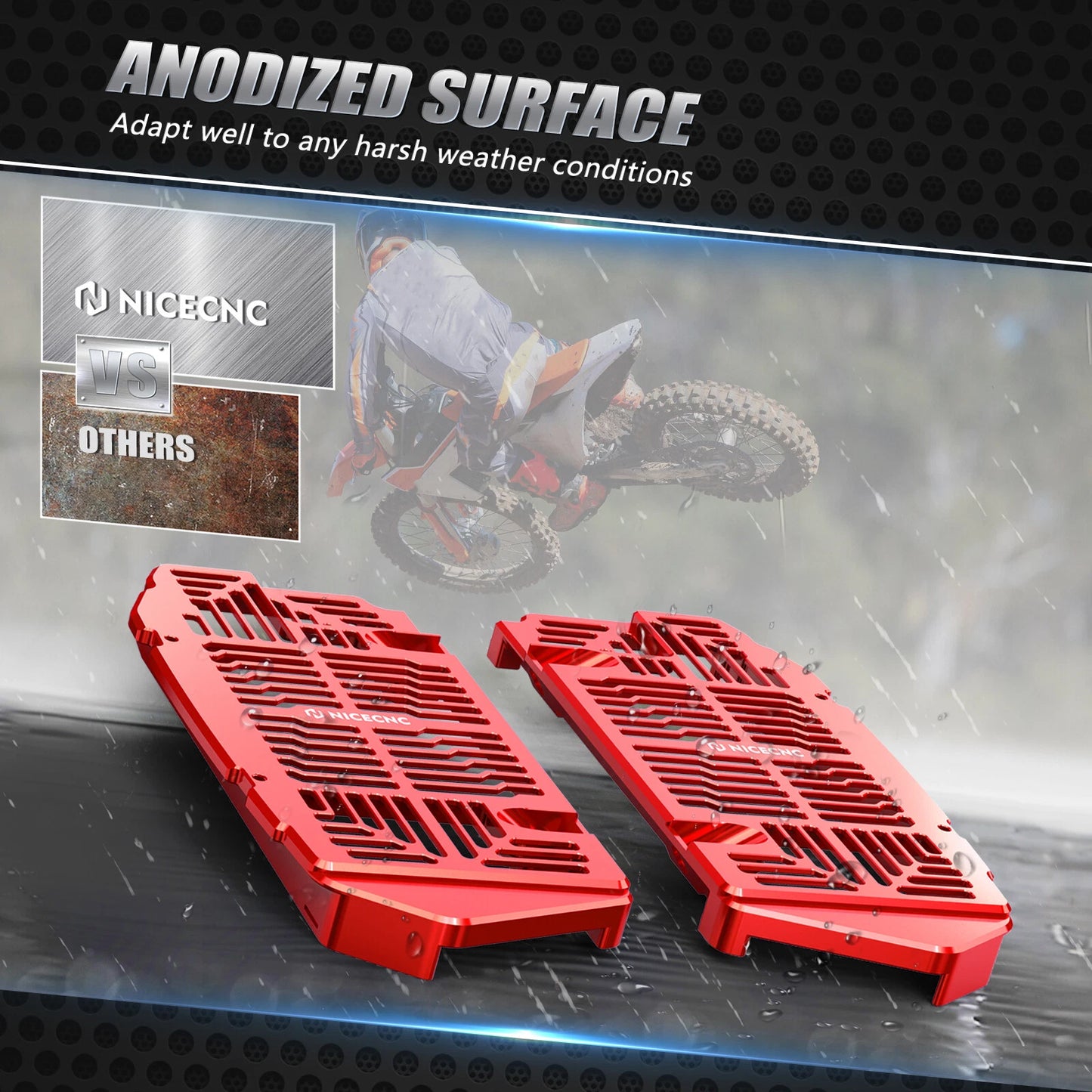 Radiator Guards Red for GasGas 125/250/300/350/450 EX/MC/EXF/MCF (2024)