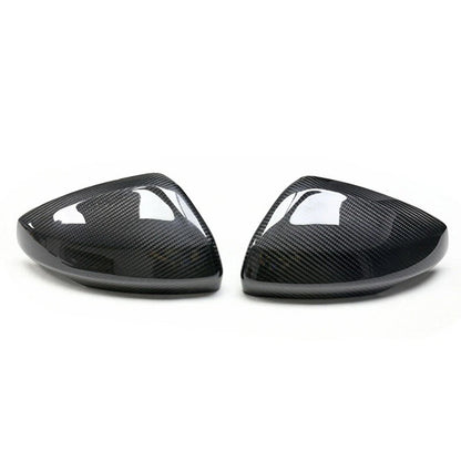 100% Carbon Fiber Stick-on Side Mirror Caps Cover for Audi A1 GB 2019-2022