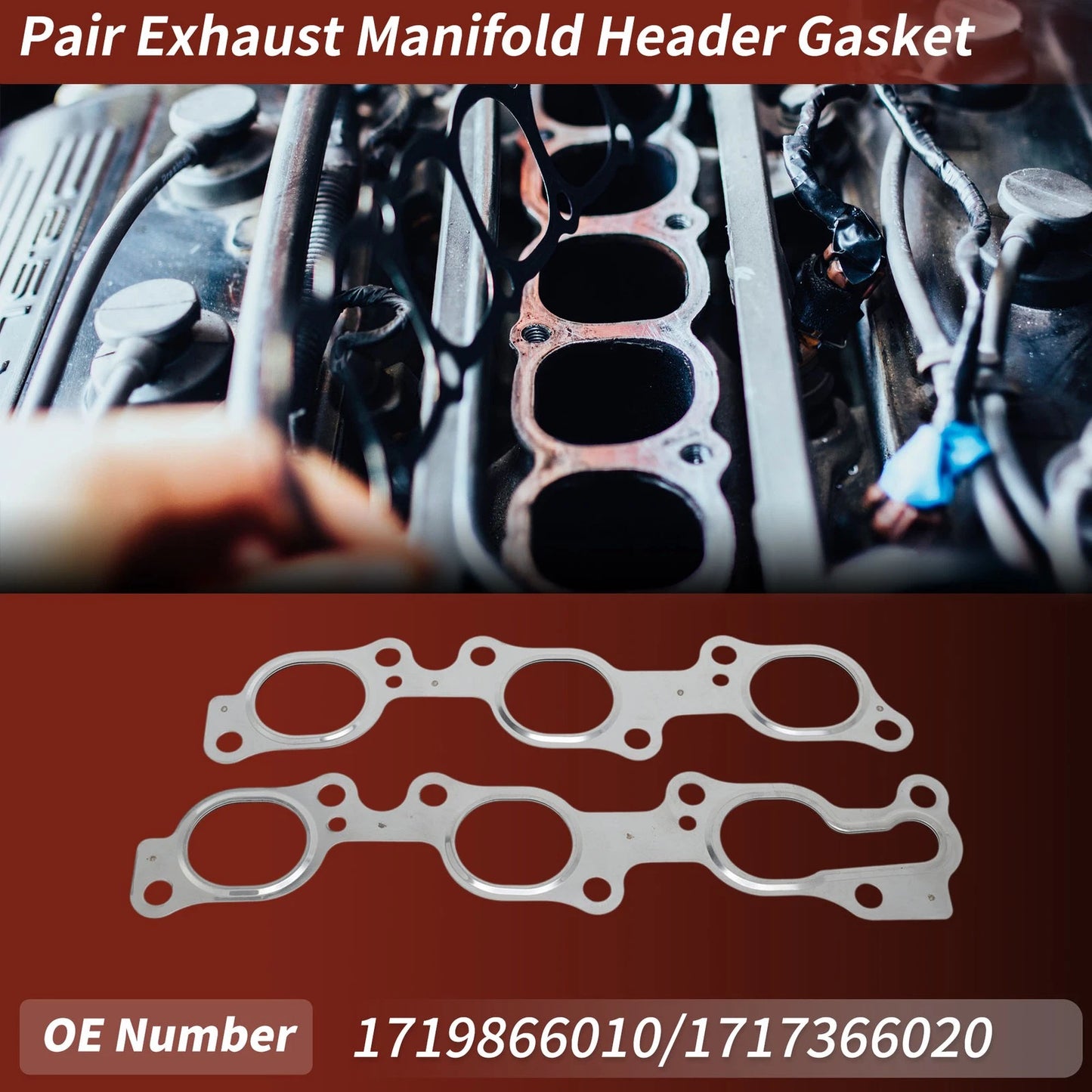 1 x Exhaust Manifold Header Gasket for Toyota Land Cruiser (1990–1999)