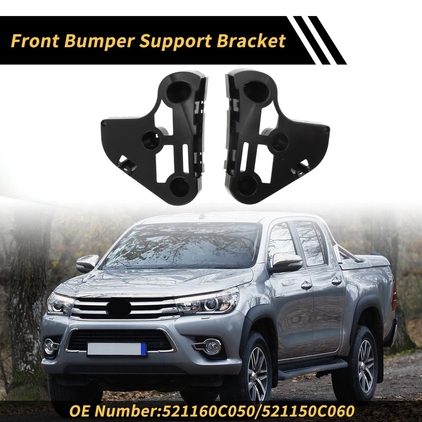 Pair Front Bumper Support Bracket for Toyota Tundra (2007–2021)