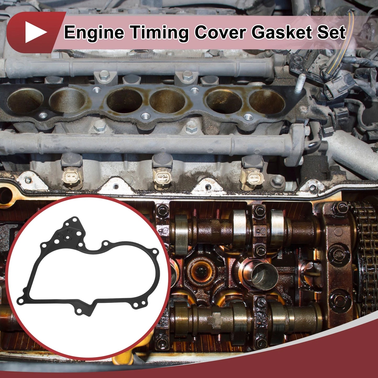 Timing Cover Gasket Set for Nissan Altima 3.5L V6 (2007-2014) 1 Pcs