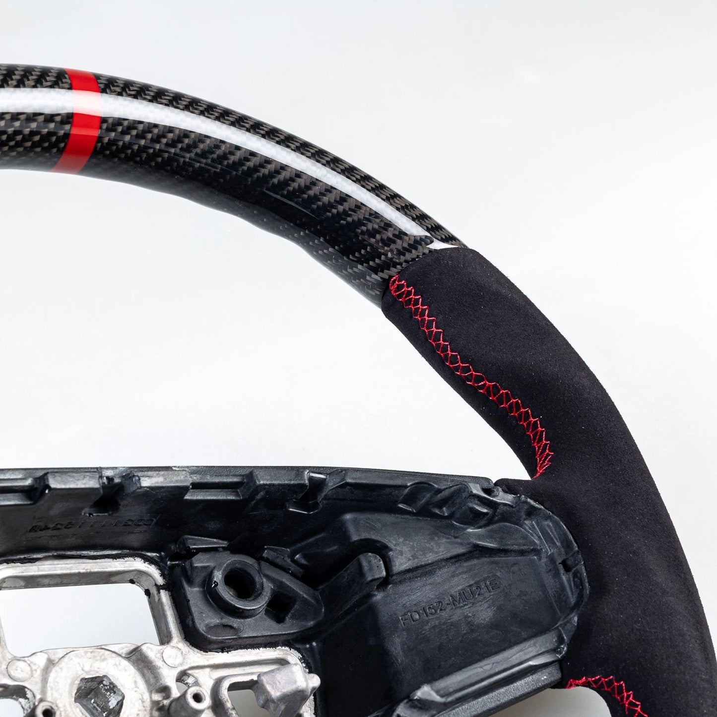Carbon Flat Bottom Suede Steering Wheel for Ford Mustang Mach-E (2021-2024)
