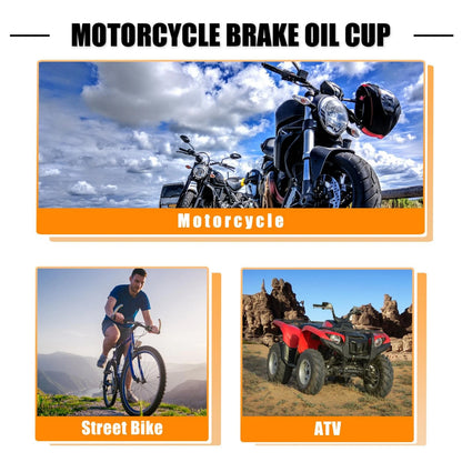 Master Cylinder Oil Reservoir Clutch Tank Oil Cup Orange for Motorcycle