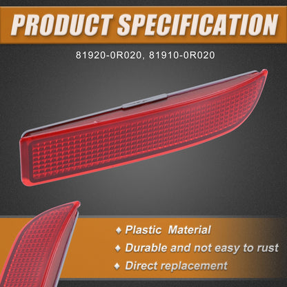 Car Rear Bumper Reflector Light Covers for Toyota RAV4 (2013-2018)