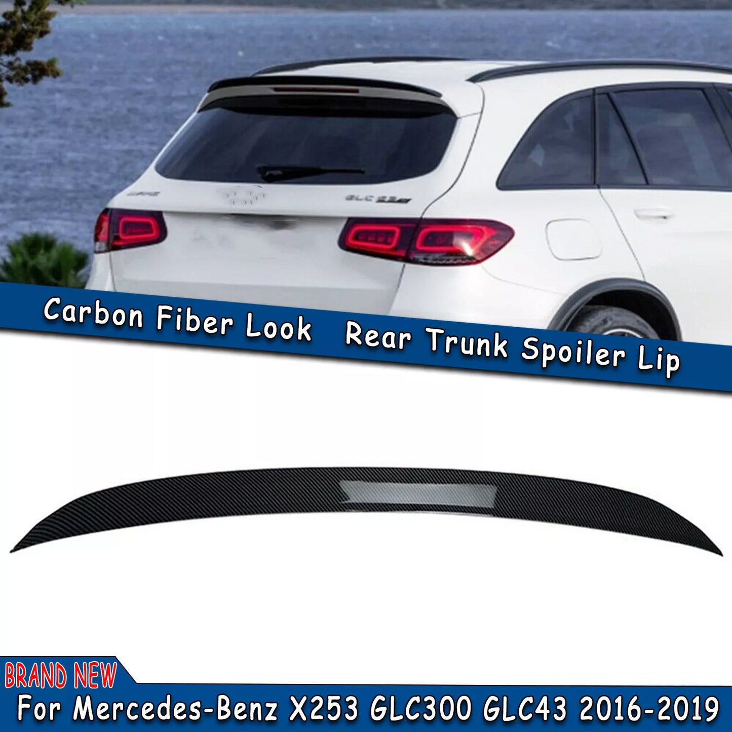 Rear Boot Wing Spoiler for Benz X253 GLC300 GLC43 (2016-2022)