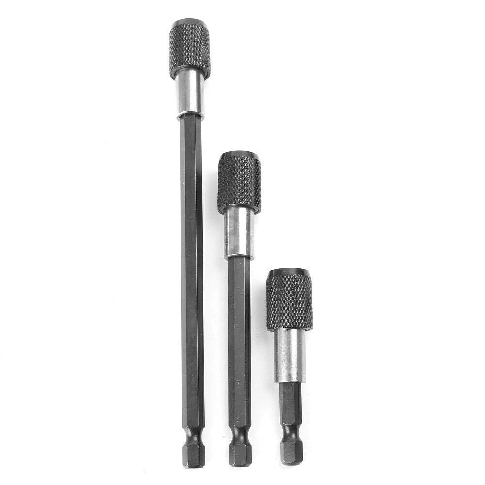 3X Magnetic Screwdriver Extension Quick-Release 1/4" Hex Shank for Drill Bit
