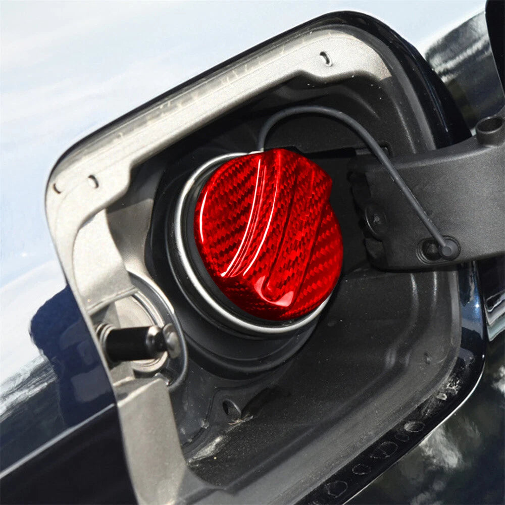 Red Carbon Fiber Fuel Tank Cap Cover Trim for BMW 1 3 5 M3 M4 M5 X3 X5 Z4