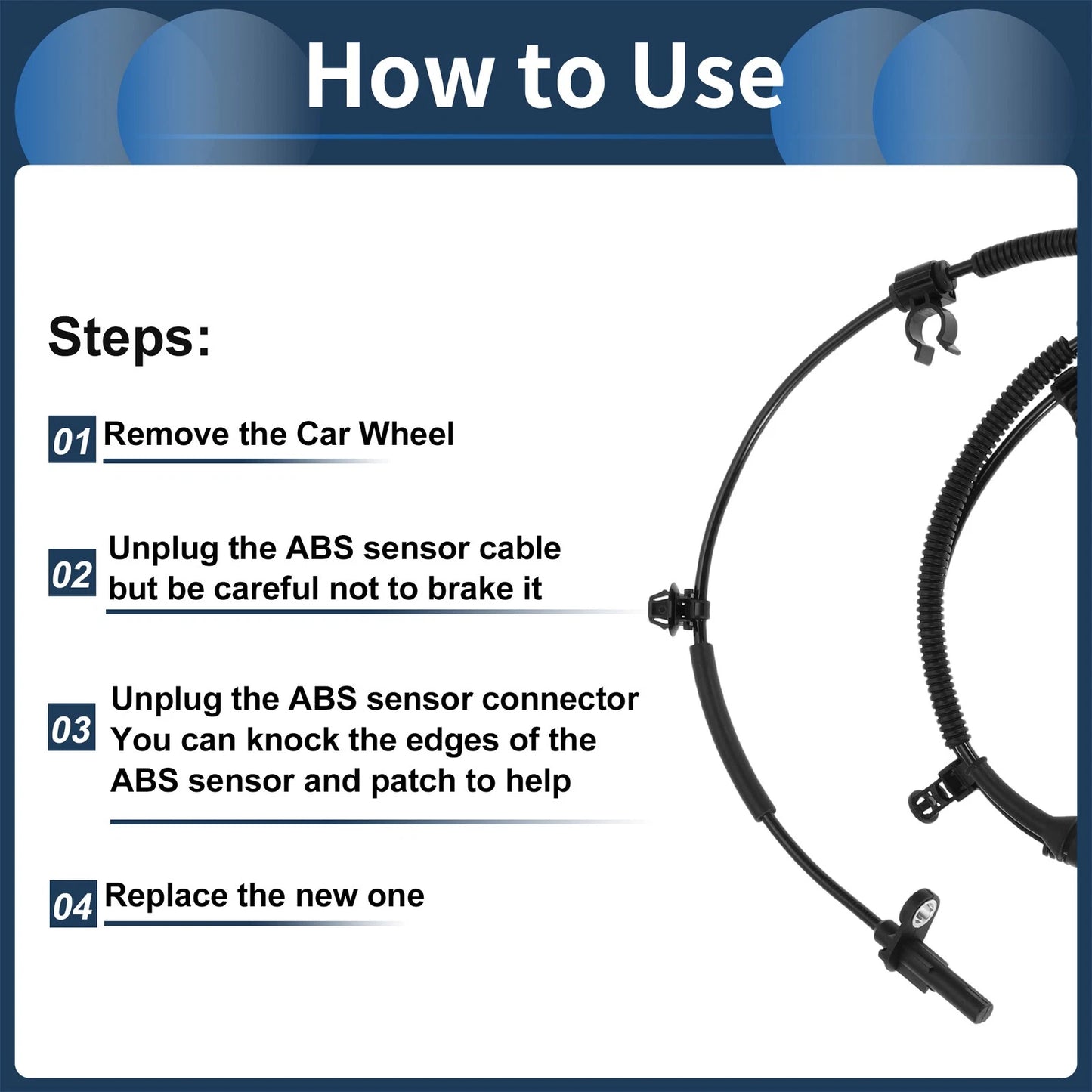 ABS Wheel Speed Sensor for Ford F-150 Pickup Rear Right (2004-2008)