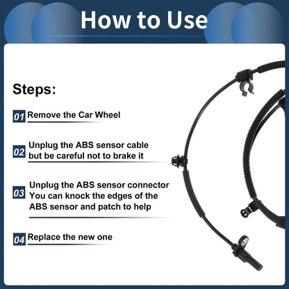 ABS Wheel Speed Sensor for Ford F-150 Pickup Rear Right (2004-2008)