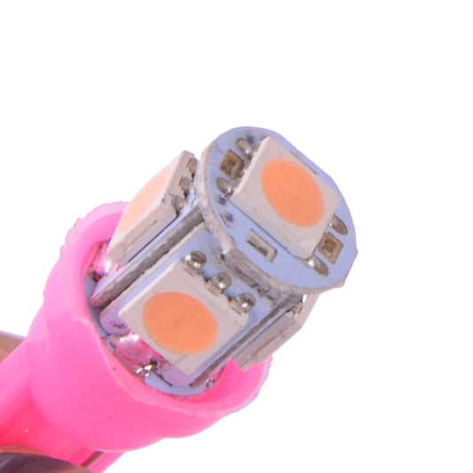 10Pc T10 194 Pink 5050 5SMD LED Light Bulbs for Instrument Panel & License