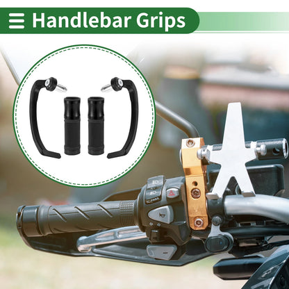 Motorcycle Hand Grips Cover End Handlebar Aluminum Alloy Black
