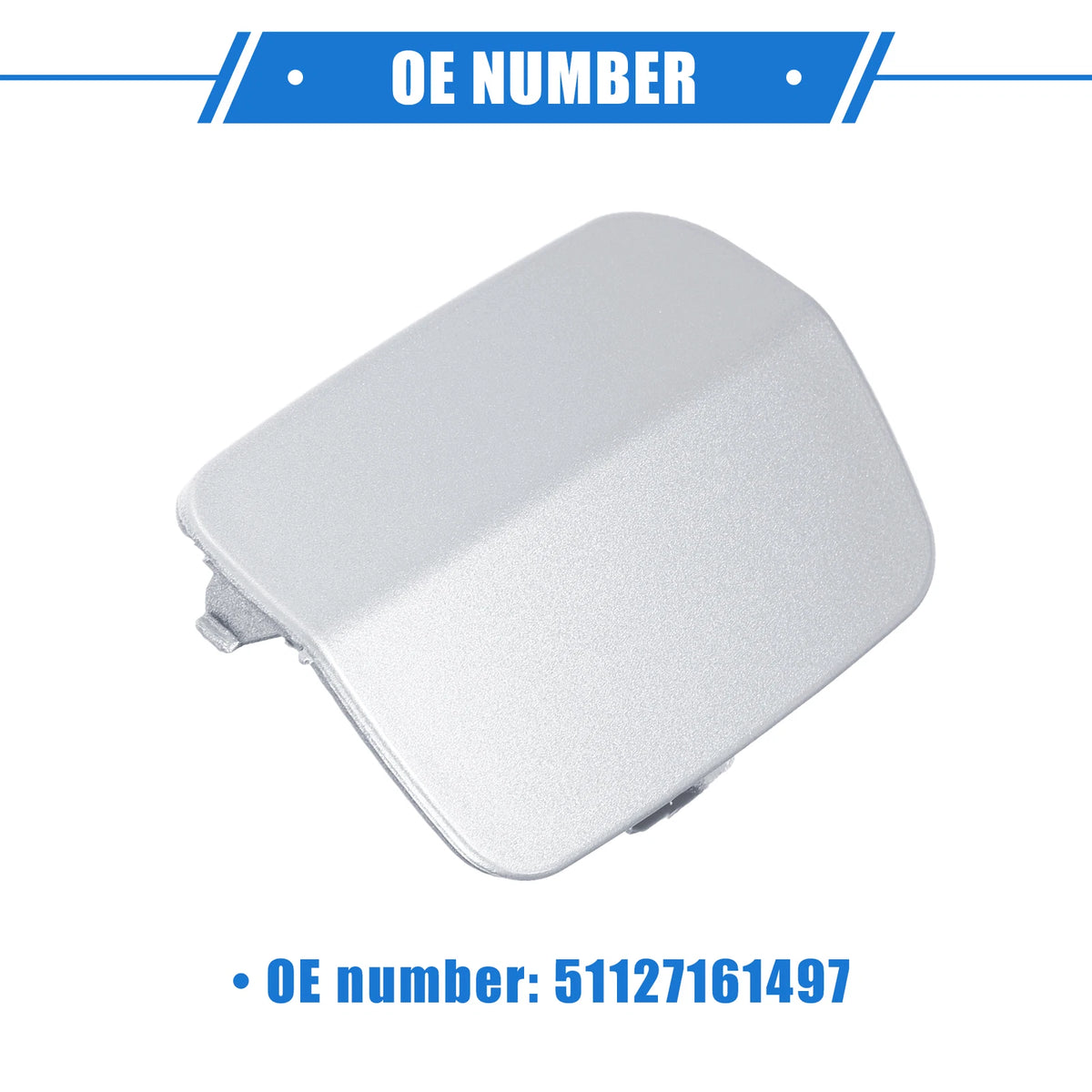 Tow Hook Eye Hole Cover for BMW 3-Series 2007-2010 Silver Tone Rear Right