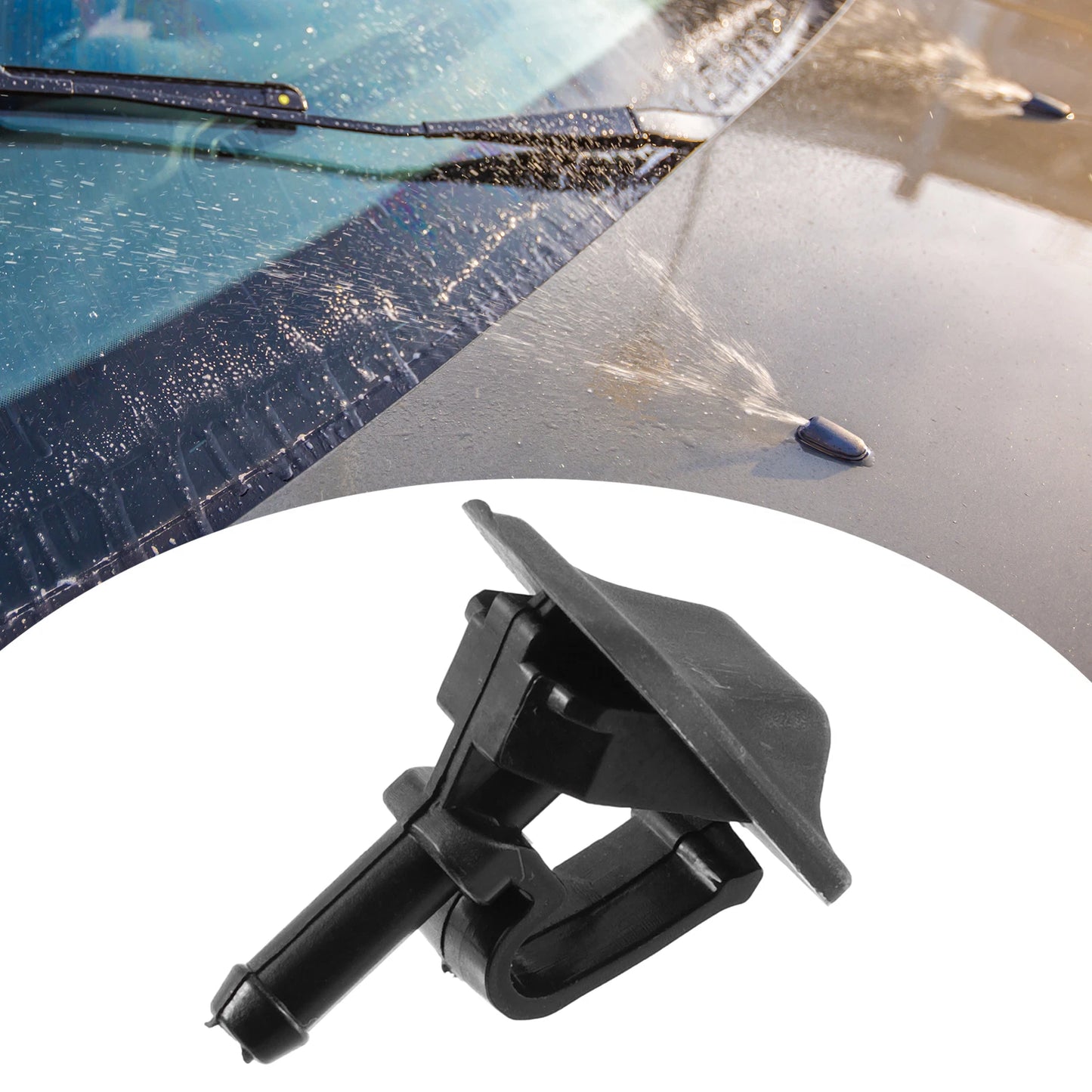 2 x Front Windshield Washer Nozzles for Jeep Wrangler (2002-2012)