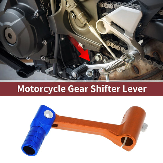Folding Motorcycle Gear Shifter Lever for Bosuer Cheetah Orange/Blue Head