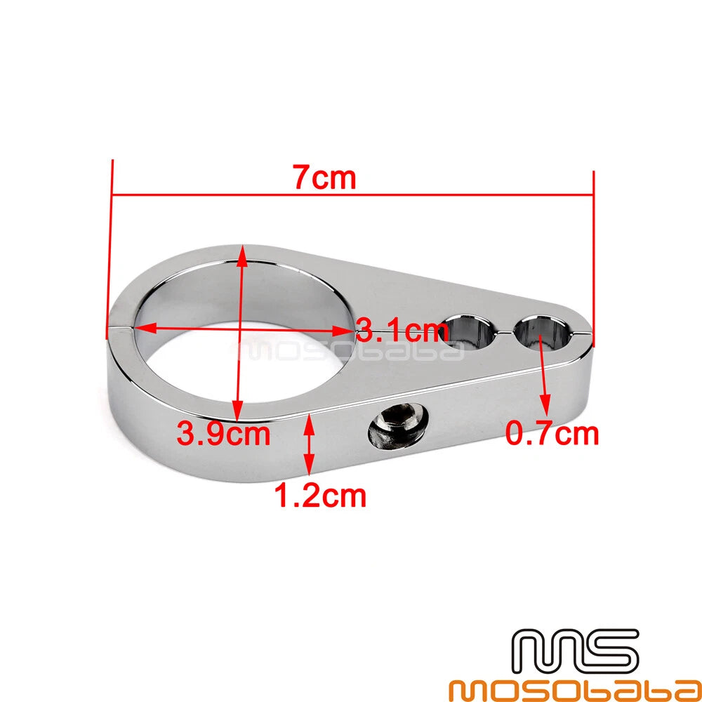 1 x 1-1/4" Black Handlebar Throttle Cable Clamp for Harley