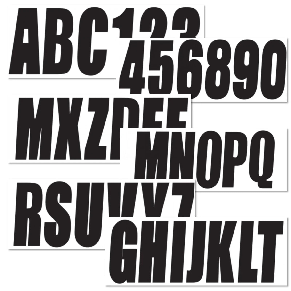 Custom Boat Registration Numbers Decals A-Z & 0-9 for All Boats