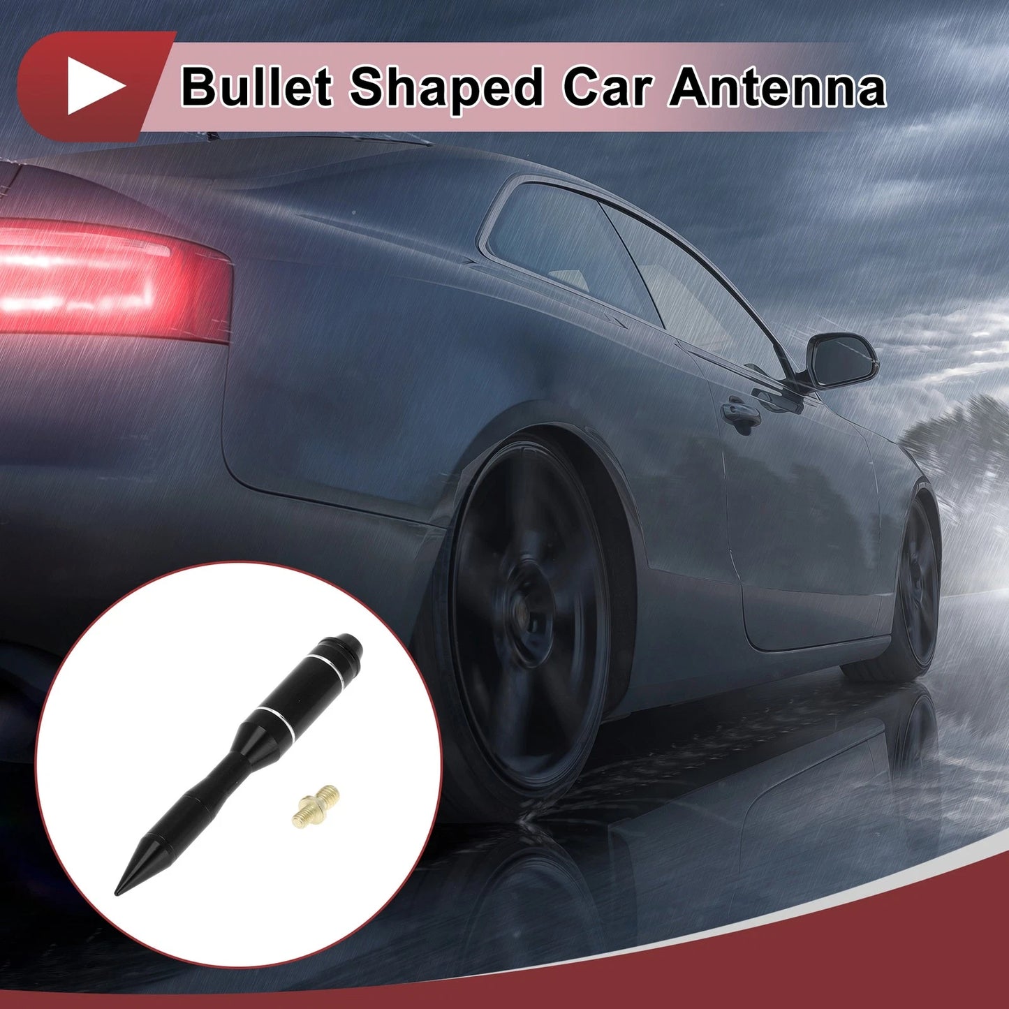 Bullet Antenna for Jeep Wrangler JK/JL 2007-2023 Black