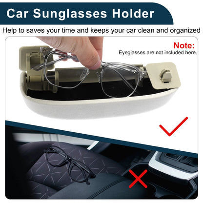 Sunglasses Case for Porsche Paramera Eyeglasses Holder Beige