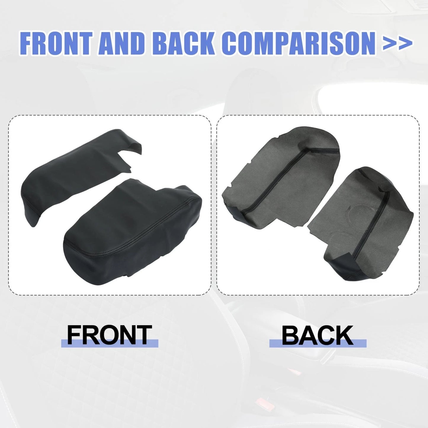 Front Door Armrest Cover Pads  for Honda Ridgeline (2006-2014) Black