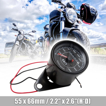Universal Black Housing Motorcycle Speedometer Odometer Gauge 0-180Km/h