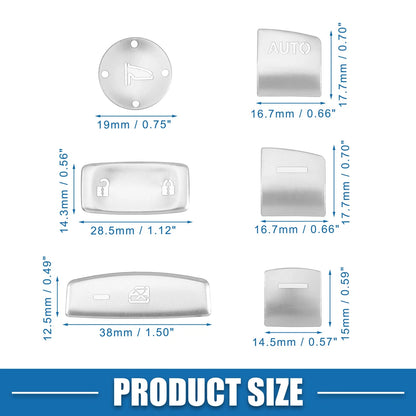 10 x Car Window Switch Button Covers for Honda Accord (2018 - Present)