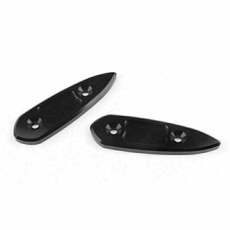 CNC Mirror Caps for Yamaha YZF R3 (2015-2016), R25 (2013-2015) Black