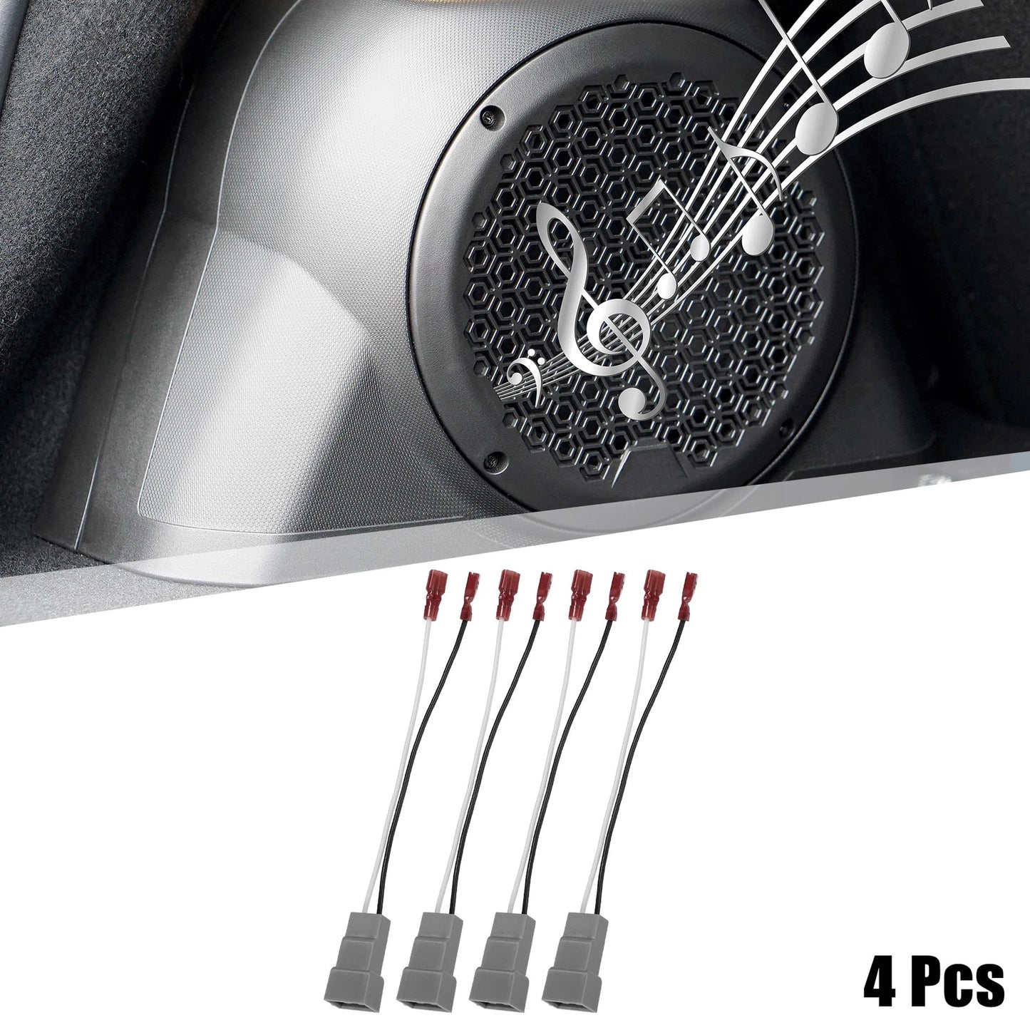 4 x Car Speaker Harness for Chrysler Voyager (2000-2003)