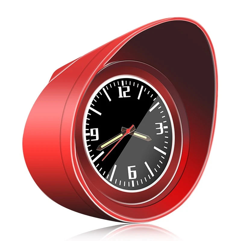 Red Round Quartz Clock for Car Truck Vehicle Dashboard