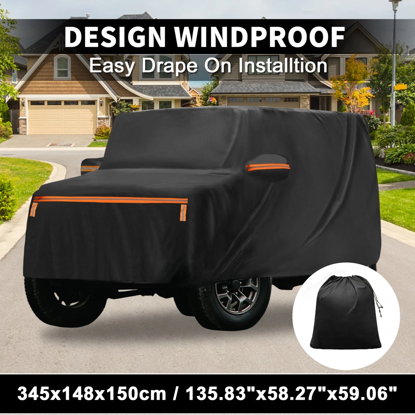 Waterproof Aluminum Film Cotton Car Cover for Suzuki Hustler (2014-2023)