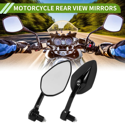M8 Rear View Mirrors Prismatic Black Aluminum Plastic for Motorcycle
