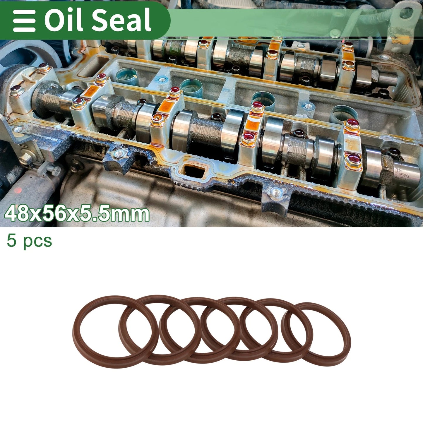 Oil Seal / 48x56x5.5mm / Seal Ring Rotary Shaft Seal 5 Pcs