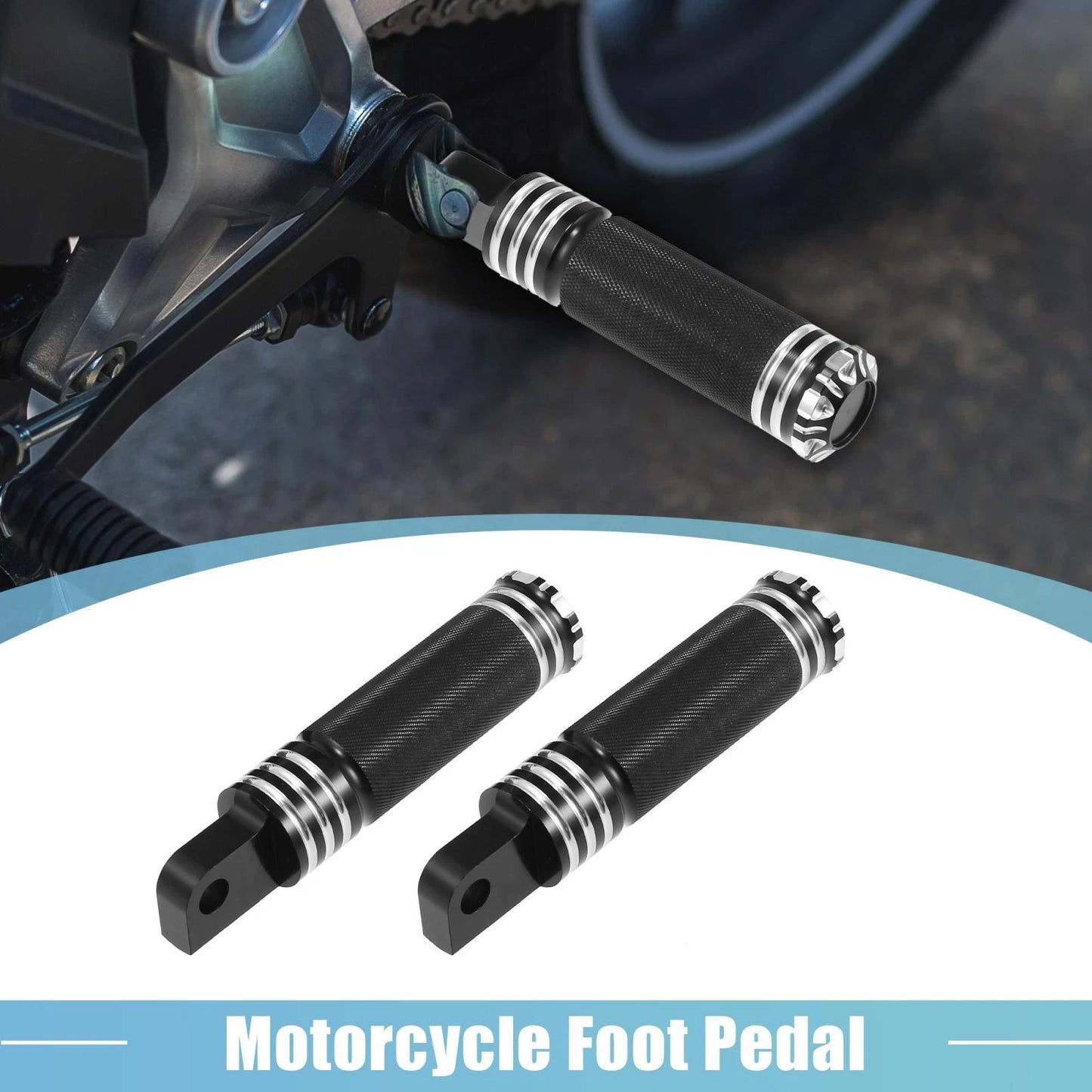 2 x Non Slip Foot Peg Front Rider Foot Rest for Harley 883 1200