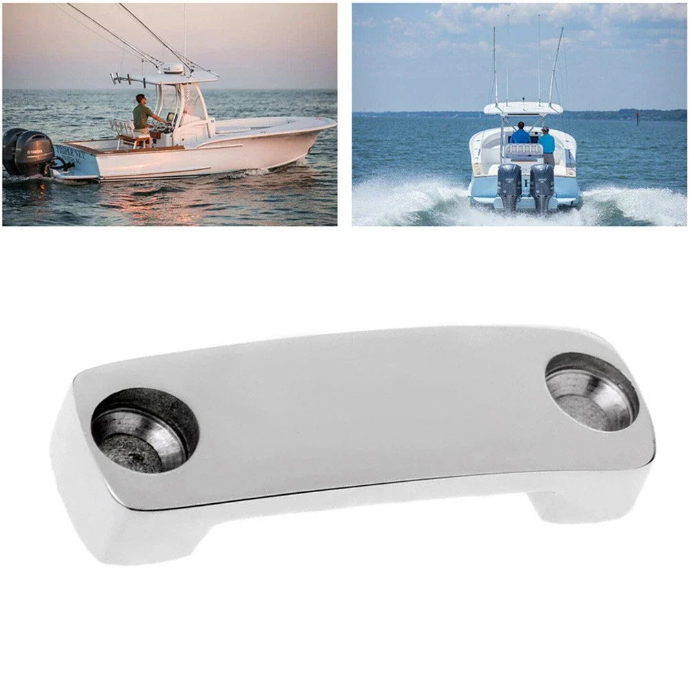 Boat Deck Attach Fitting Silver 1.89"x0.55" for All Boats and PWC