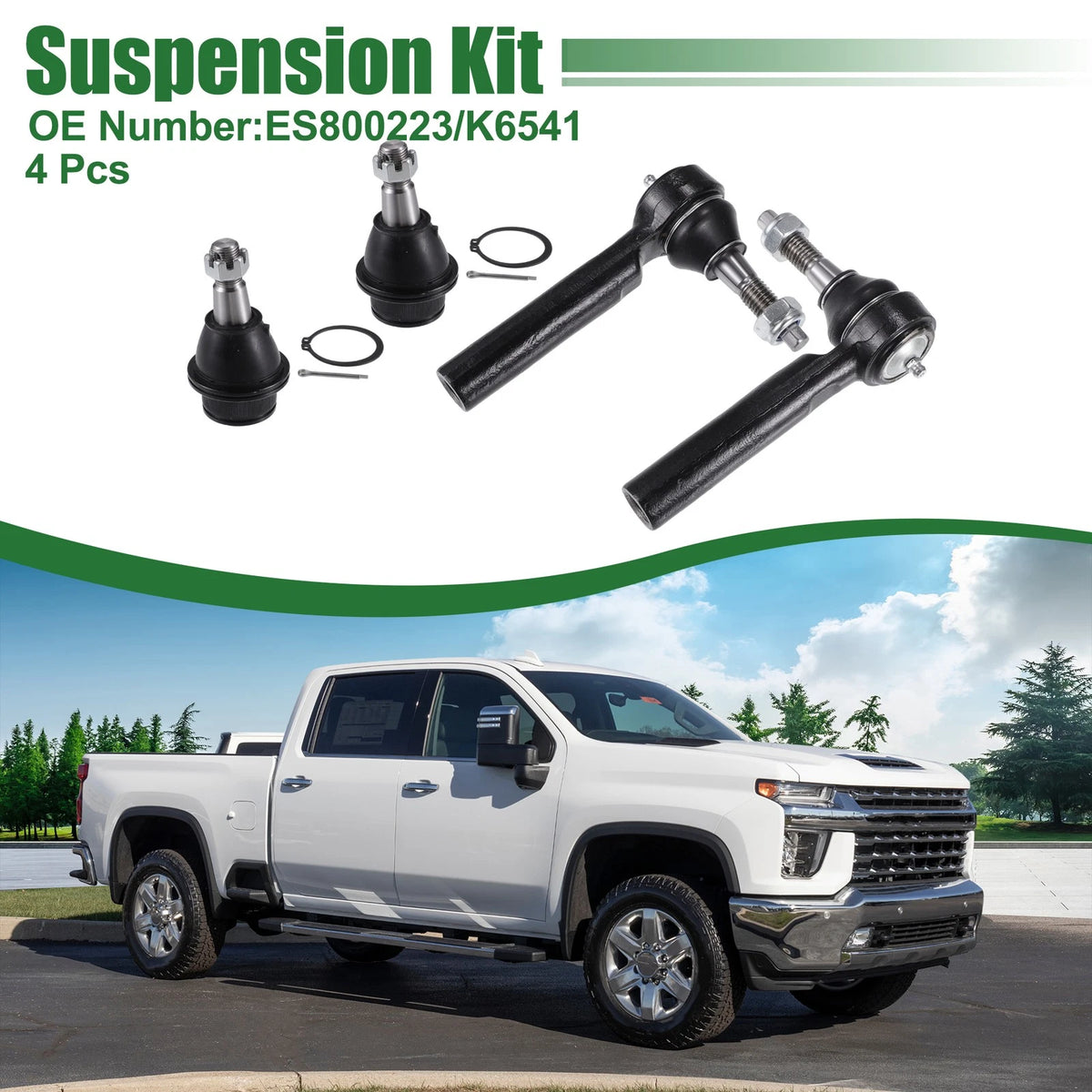 4pcs Front Suspension Kit Tie Rod End for Chevrolet Tahoe